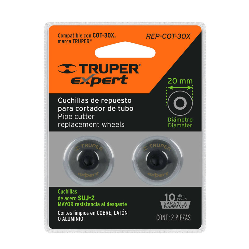 REP-COT-30X Repuesto de cuchillas para cortador de tubo COT-30X, 2 pzas TRUPER | DIHERESA REP-COT-30X Repuesto de cuchillas para cortador de tubo COT-30X, 2 pzas TRUPER | DIHERESA
