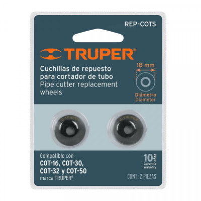 REP-COTS Repuesto de cuchillas para cortador de tubo COT-16-50, 2pzas TRUPER | DIHERESA