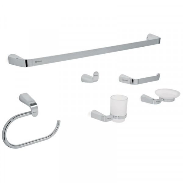 RIA-7000 Juego de accesorios para baño, cromado, 6 piezas, Riviera TRUPER | DIHERESA