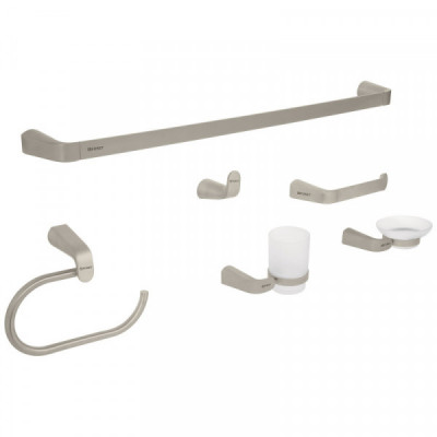RIA-7000N Juego de accesorios para baño,satinado, 6 piezas, Riviera TRUPER | DIHERESA