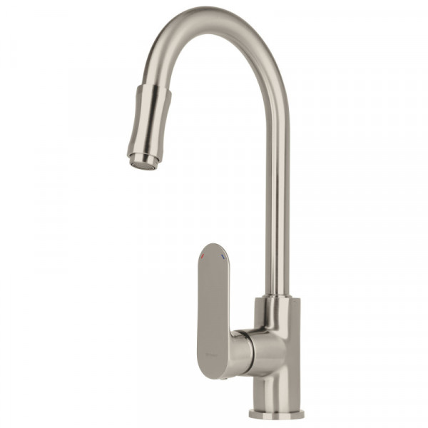 RIM-82N Mezcladora para fregadero, manguera extraible, satín,Riviera TRUPER | DIHERESA