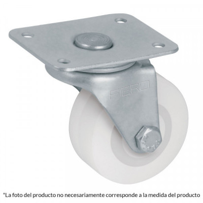 RO-223 Rodaja de polietileno 2-1/2, placa giratoria, pisada 22mm TRUPER | DIHERESA