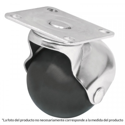 RO-40P Rodaja esférica, 40 mm con placa TRUPER | DIHERESA