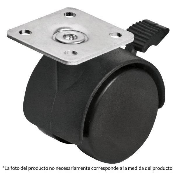 ROYF-50 Rodaja tipo yoyo con freno, 50 mm TRUPER | DIHERESA