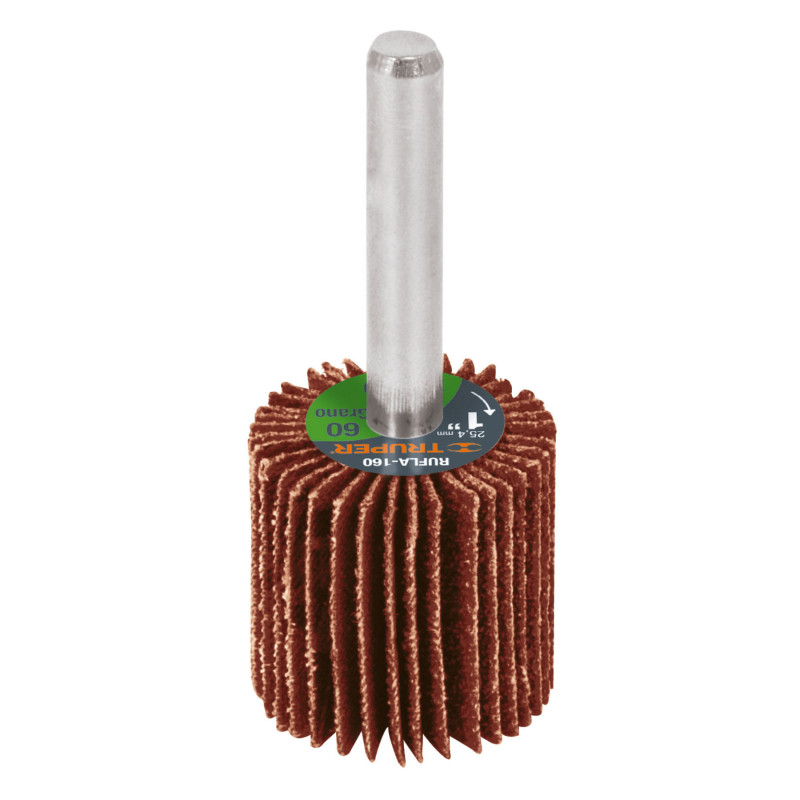 RUFLA-160 Rueda flap de 1', grano 60 TRUPER | DIHERESA RUFLA-160 Rueda flap de 1', grano 60 TRUPER | DIHERESA