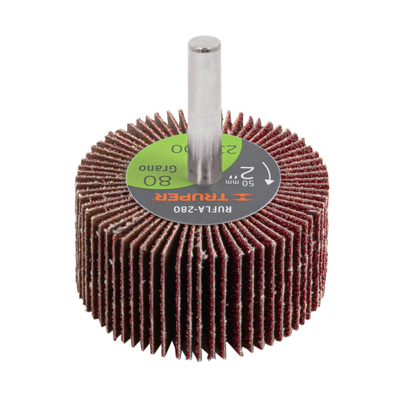 RUFLA-280 Rueda flap de 2', grano 80 TRUPER | DIHERESA RUFLA-280 Rueda flap de 2', grano 80 TRUPER | DIHERESA