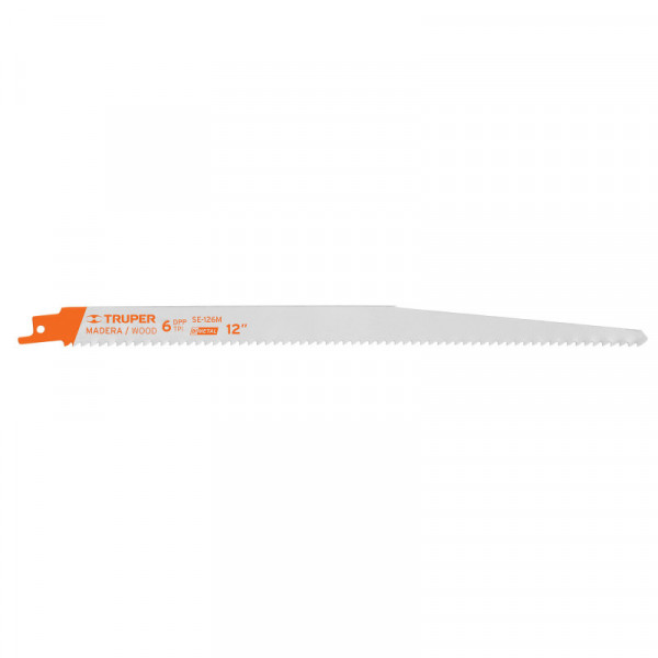 SE-126M Segueta sierra sable, 12', 6 DPP, cónica para madera, 2 pzas TRUPER | DIHERESA