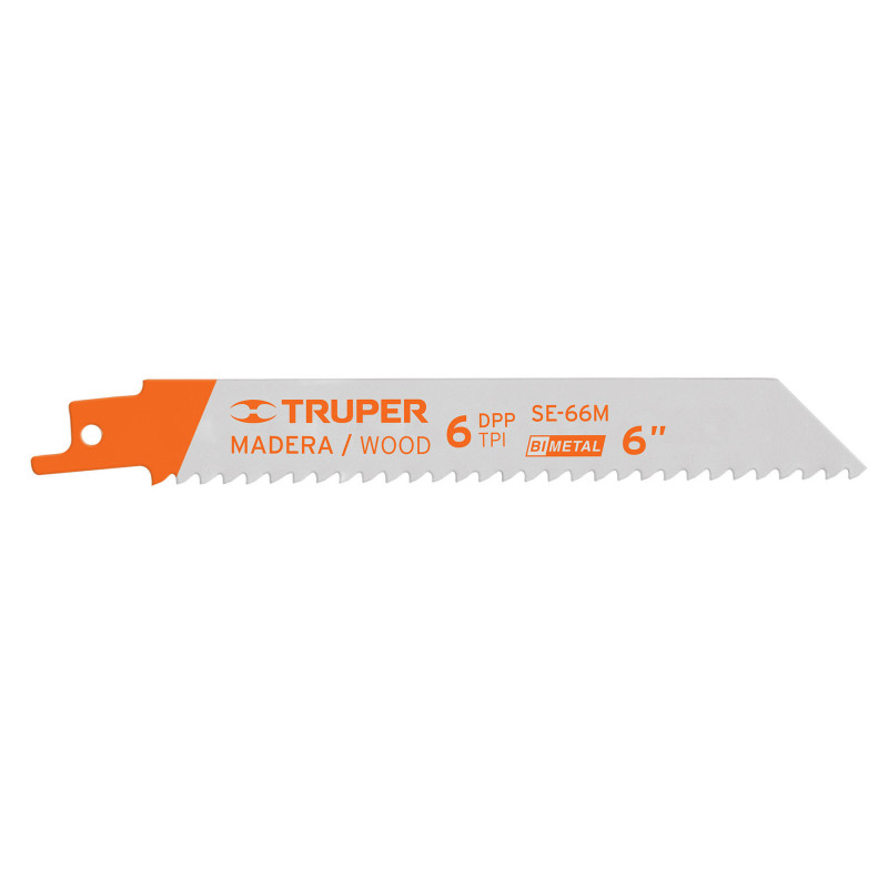 SE-66M Segueta sierra sable, 6', 6 DPP, recta para madera, 2 pzas TRUPER | DIHERESA SE-66M Segueta sierra sable, 6', 6 DPP, recta para madera, 2 pzas TRUPER | DIHERESA