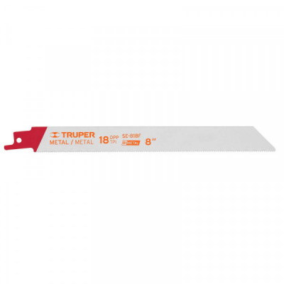 SE-818F Segueta sierra sable, 8', 18 DPP, recta para metales, 2 pzas TRUPER | DIHERESA