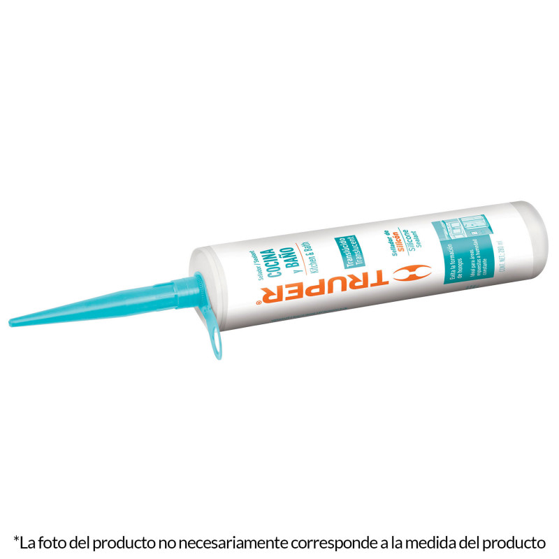 SIL-100BCB Silicón 100%, para baños y cocina, blanco TRUPER | DIHERESA SIL-100BCB Silicón 100%, para baños y cocina, blanco TRUPER | DIHERESA