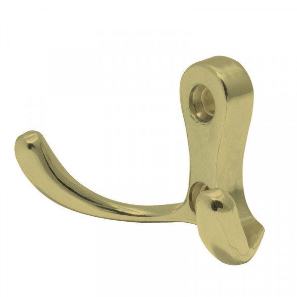 12PE LOCK Gancho perchero doble laton Lock | DIHERESA