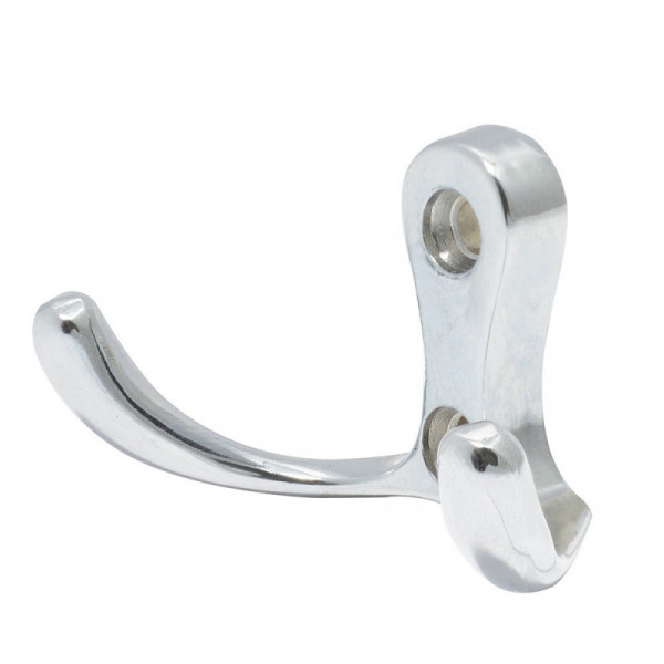 13PE LOCK Gancho perchero doble niquel Lock | DIHERESA