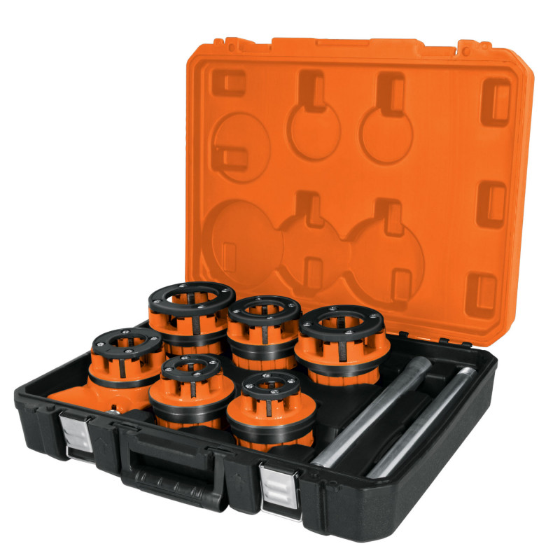 T-852X Juego de tarrajas para tubo, 7 piezas Truper Expert TRUPER | DIHERESA T-852X Juego de tarrajas para tubo, 7 piezas Truper Expert TRUPER | DIHERESA