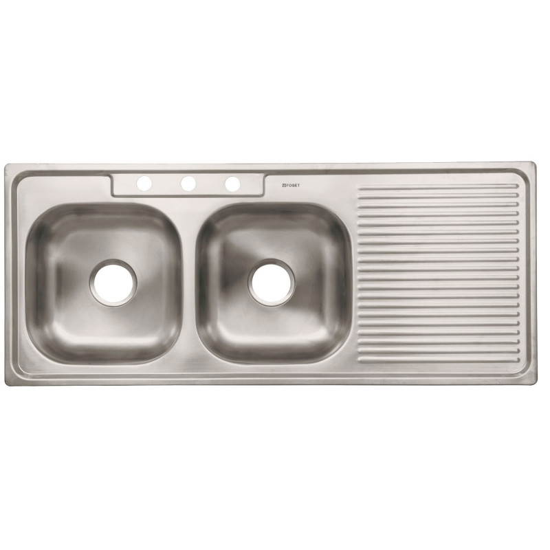TA-1202TI Tarja de empotrar 120 x 50 x 15, doble tina, izquierda TRUPER | DIHERESA TA-1202TI Tarja de empotrar 120 x 50 x 15, doble tina, izquierda TRUPER | DIHERESA