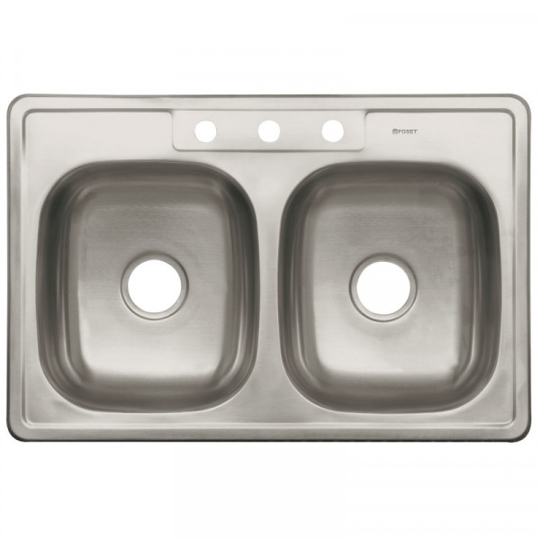 TA-842TB Tarja de empotrar 84 x 56 x 15 cm, doble tina, Basic TRUPER | DIHERESA