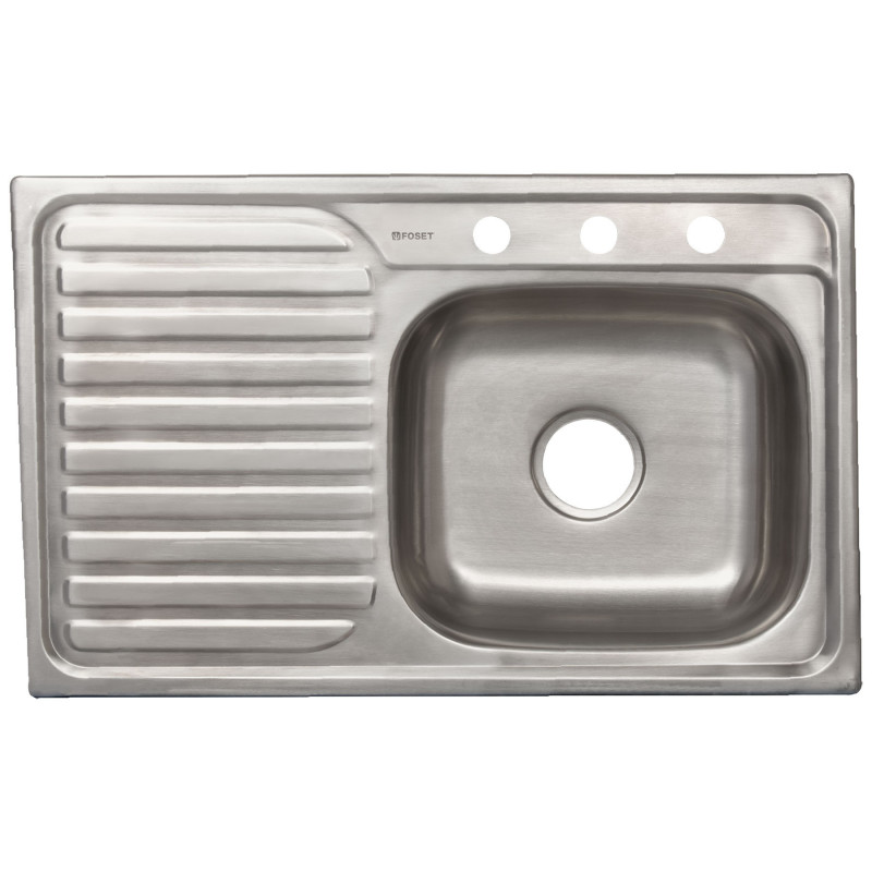 TA-851D Tarja de empotrar 80 x 50 cm, tina derecha TRUPER | DIHERESA TA-851D Tarja de empotrar 80 x 50 cm, tina derecha TRUPER | DIHERESA