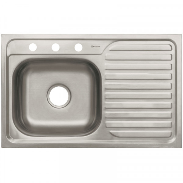 TA-851IB Tarja de empotrar 80 x 50 cm, tina izquierda, Basic TRUPER | DIHERESA