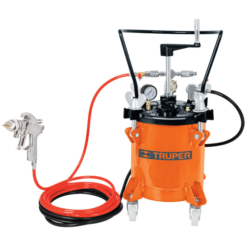 TAN-PI10 Tanque para pintura con manguera y pistola, 10 litros TRUPER | DIHERESA TAN-PI10 Tanque para pintura con manguera y pistola, 10 litros TRUPER | DIHERESA