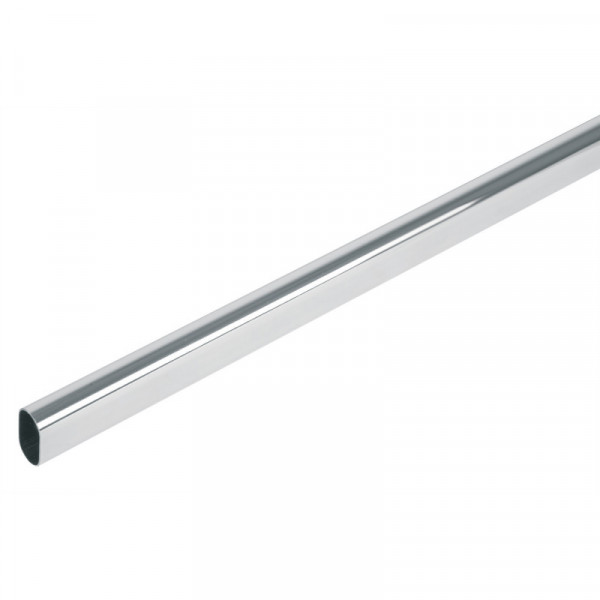 TO-530 Tubo ovalado cromado para closet TRUPER | DIHERESA