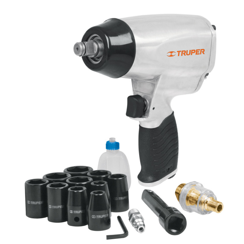 TPN-731EK Llave neumática de impacto, 1/2', kit TRUPER | DIHERESA TPN-731EK Llave neumática de impacto, 1/2', kit TRUPER | DIHERESA