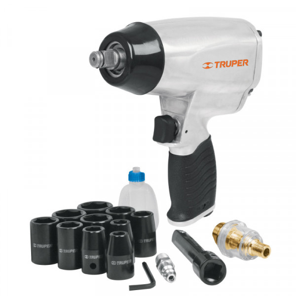 TPN-731EK Llave neumática de impacto, 1/2', kit TRUPER | DIHERESA