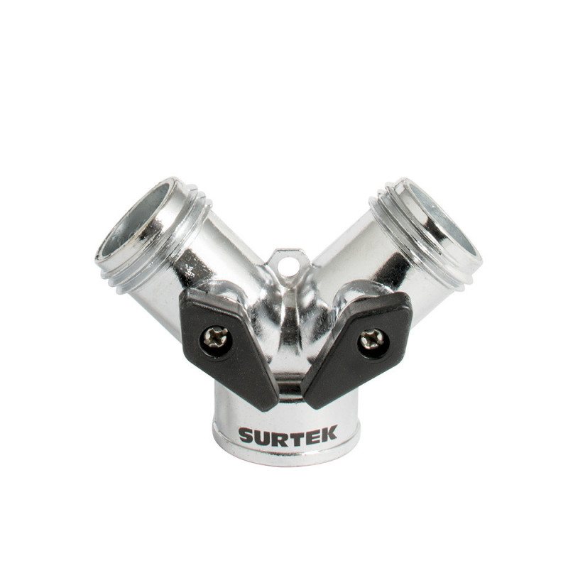 130333 SURTEK Adaptador metálico para manguera en"Y" cromado Surtek | DIHERESA 130333 SURTEK Adaptador metálico para manguera en"Y" cromado Surtek | DIHERESA