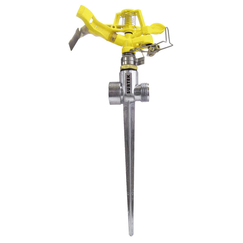 130319 SURTEK Aspersor metálico regulable por pulsaciones con estaca metálica 2 vías Surtek | DIHERESA 130319 SURTEK Aspersor metálico regulable por pulsaciones con estaca metálica 2 vías Surtek | DIHERESA