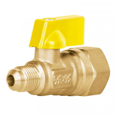 VG-554-N Válvula de control para gas de latón,  5/16' x 1/2' TRUPER | DIHERESA