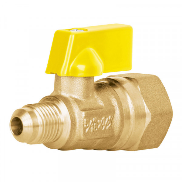 VG-554-N Válvula de control para gas de latón,  5/16' x 1/2' TRUPER | DIHERESA