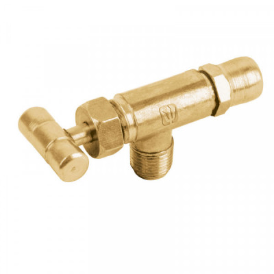 VGH-555 Válvula horizontal con maneral 1/8' para gas LP TRUPER | DIHERESA
