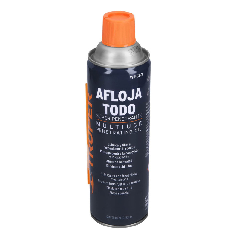 WT-550 Aceite aflojatodo en aerosol, 550 ml TRUPER | DIHERESA WT-550 Aceite aflojatodo en aerosol, 550 ml TRUPER | DIHERESA