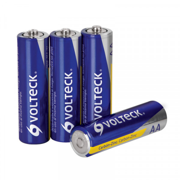 ZI-AA Pila zinc-carbón tamaño AA, blister con 4 pzas, volteck TRUPER | DIHERESA