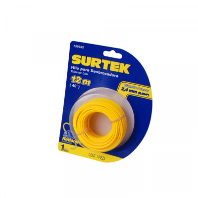 130262 SURTEK Nailon para desbrozadora en blíster 2.4mm x 15 mt