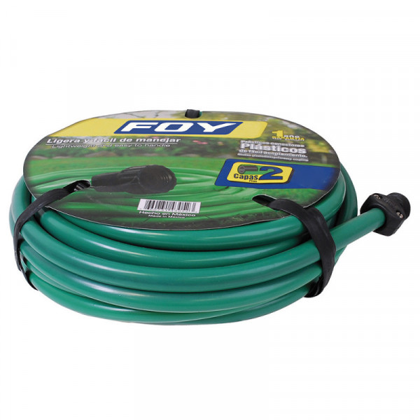 M12L15P FOY Manguera lisa 2 capas 1/2" armada con conector plástico 15m Foy | DIHERESA