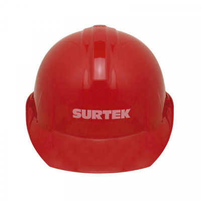 137312 SURTEK Casco de seguridad con ajuste de intervalos rojo