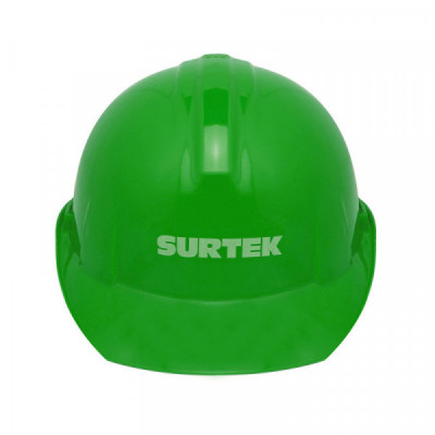 137313 SURTEK Casco de seguridad con ajuste de intervalos verde Surtek | DIHERESA