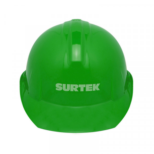 137313 SURTEK Casco de seguridad con ajuste de intervalos verde Surtek | DIHERESA