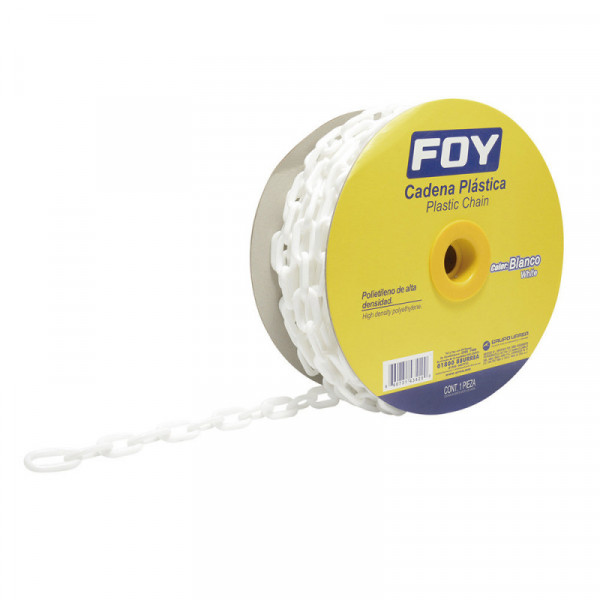 143420 FOY Cadena plástica 6 mm x 1/4" 25 mt 40 kg blanca Foy | DIHERESA