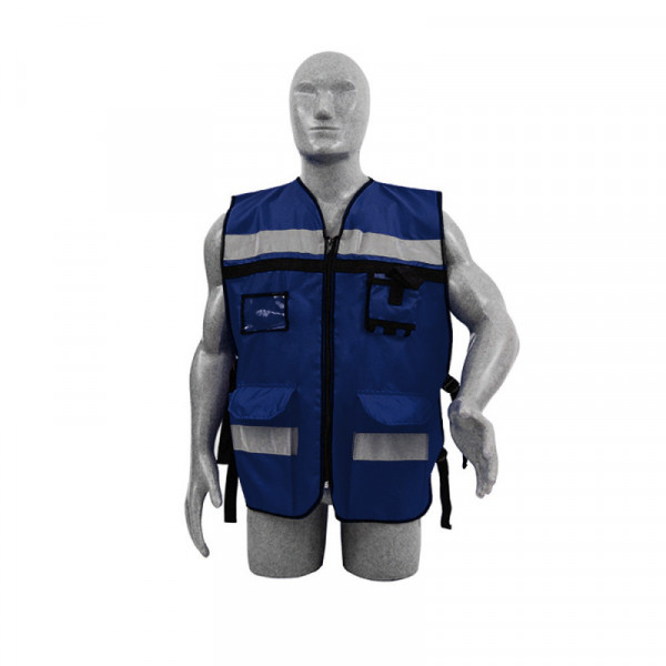 137589 SURTEK Chaleco de seguridad para supervisor azul marino Surtek | DIHERESA