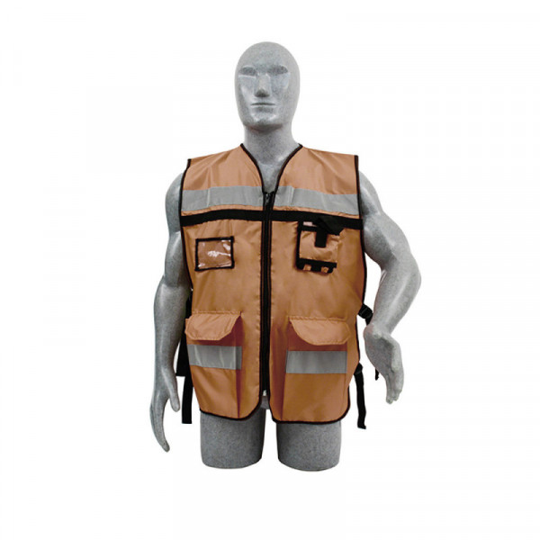 137590 SURTEK Chaleco de seguridad para supervisor beige Surtek | DIHERESA
