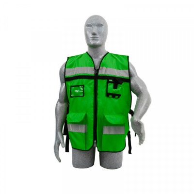 137594 SURTEK Chaleco de seguridad para supervisor verde Surtek | DIHERESA