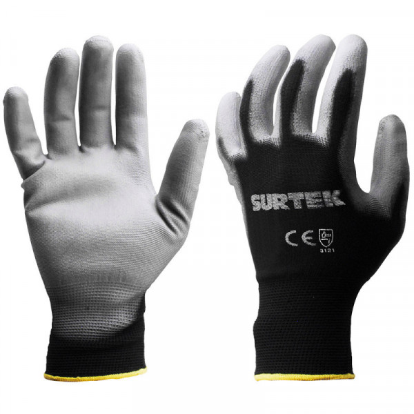 137400 SURTEK Guantes de nailon con recubrimiento de poliuretano talla chica Surtek | DIHERESA