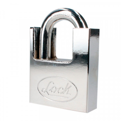 L22A60DCSB LOCK Candado de acero antipalanca llave de discos 60mm cromo satinado