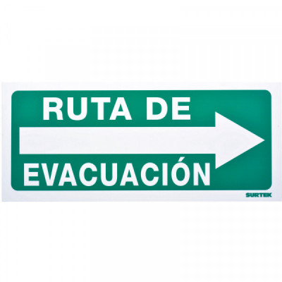 SES4 SURTEK Señal  pulgadas Ruta de evacuación  pulgadas  derecha