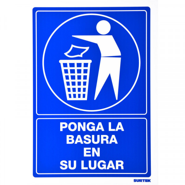SES15 SURTEK Señal"Basura en su lugar" Surtek | DIHERESA