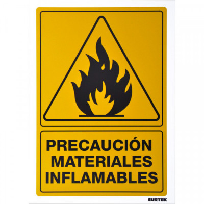 SES28 SURTEK Señal"Materiales flamables" Surtek | DIHERESA