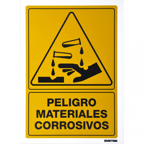 SES29 SURTEK Señal"Materiales corrosivos" Surtek | DIHERESA