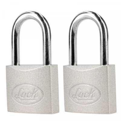 L22L452 LOCK Candado de acero largollave estándar 2 piezas 45mm cromo satinado