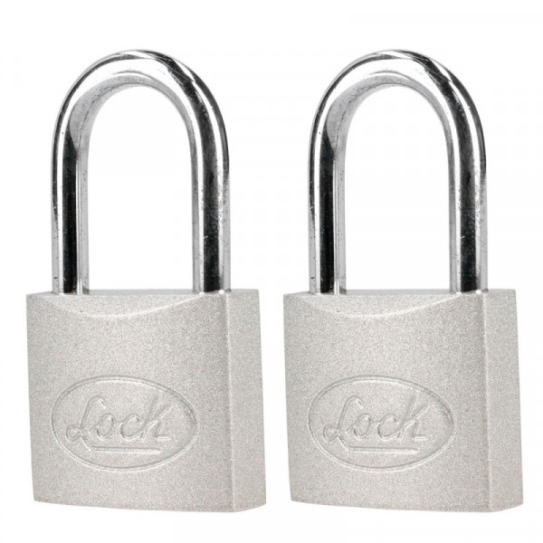 L22L452 LOCK Candado de acero largollave estándar 2 piezas 45mm cromo satinado Lock | DIHERESA