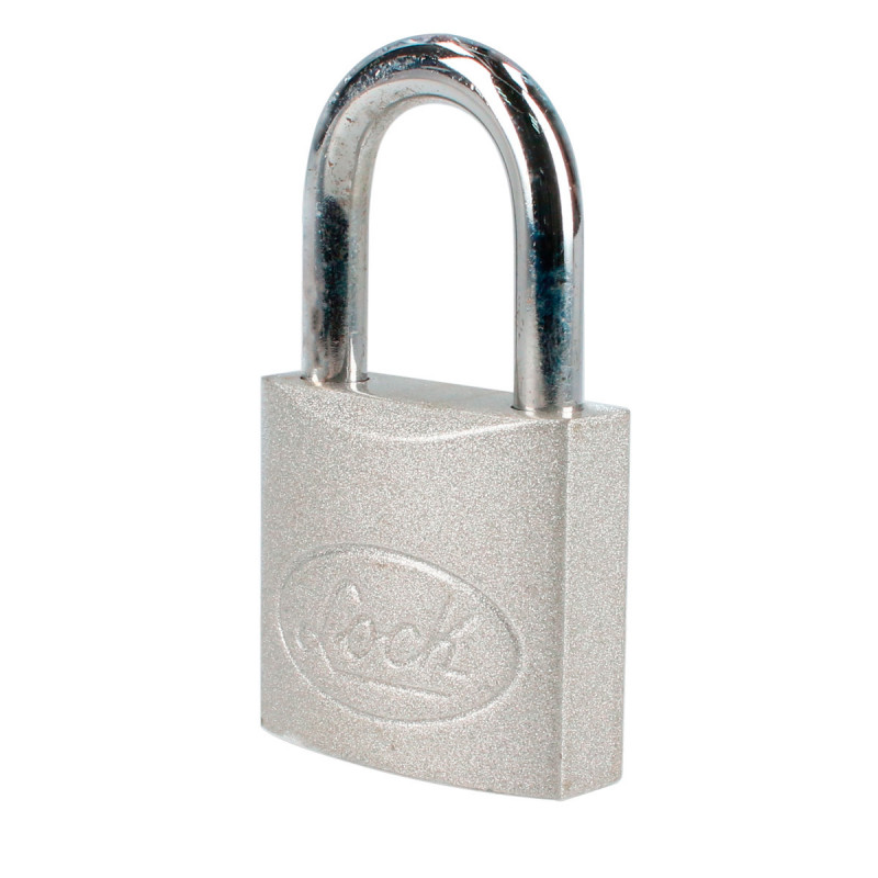 L22L382 LOCK Candado de acero largo llave estándar 2 piezas 38mm cromo satinado Lock | DIHERESA L22L382 LOCK Candado de acero largo llave estándar 2 piezas 38mm cromo satinado Lock | DIHERESA